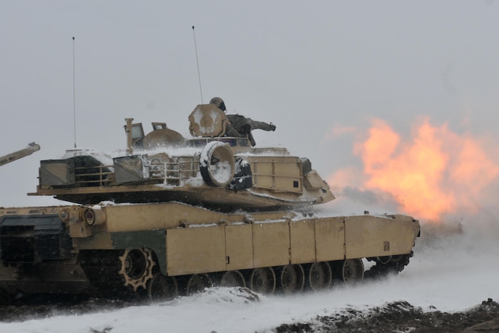 U.S. Army M1A2 tank belonging to the 1st Battalion, 68th Armor Regiment, 3rd Armored Brigade Combat Team, 4th Infantry Division. 