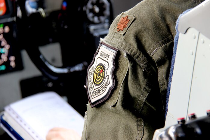 Maj. Douglas Murphy, 509th Weapons Squadron KC-135 Stratotanker instructor pilot, prepares to depart Nellis Air Force Base Dec. 14, 2016, to support the U.S. Air Force Weapons School’s defensive counter-air mission. The DCA mission is the final syllabus event in the Weapons School’s advanced integration phase prior to graduation. (U.S. Air Force Photo Susan Garcia) 161214-F-IN679-002