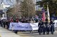 Team Osan members march in the first Rev. Dr. Martin Luther King, Jr., Memorial March at Osan Air Base, Republic of Korea, Jan. 16, 2017. The march was the first organized Martin Luther King Jr. Day march in the history of Osan Air Base. (U.S. Air Force photo by Senior Airman Victor J. Caputo)