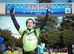 A participant in the 36th Annual Yokota Striders Frostbite Race 5K celebrates completing the race at Yokota Air Base, Japan, Jan. 15, 2017. Approximately 12,000 runners and guests attended the race this year, promoting friendship and physical fitness. (U.S. Air Force photo by Senior Airman Baker)