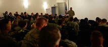 Senior NCOs attend the 86th Medical Group Top 3's Senior NCO Symposium at Ramstein Air Base, Germany, Jan. 17, 2017. Various speakers at the symposium covered topics such as career field functional manager perspectives, ethical leadership, deliberate development, and the stratification process. (U.S. Air Force photo by Airman 1st Class Joshua Magbanua)