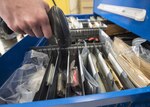 Airman Phillip Tashash, a 49th Maintenance Squadron munitions specialist, does an inventory transaction using the Automated Supply Accountability Program, Jan. 9, 2017, at Holloman Air Force Base, N.M. The ASAP is a new program that Holloman’s Ammo flight uses to track quantity and prices of assets. Tashash created the program, which allows personnel to perform accurate transactions in 10 seconds, rather than five minutes with the old system. (U.S. Air Force photo by Senior Airman Emily Kenney)