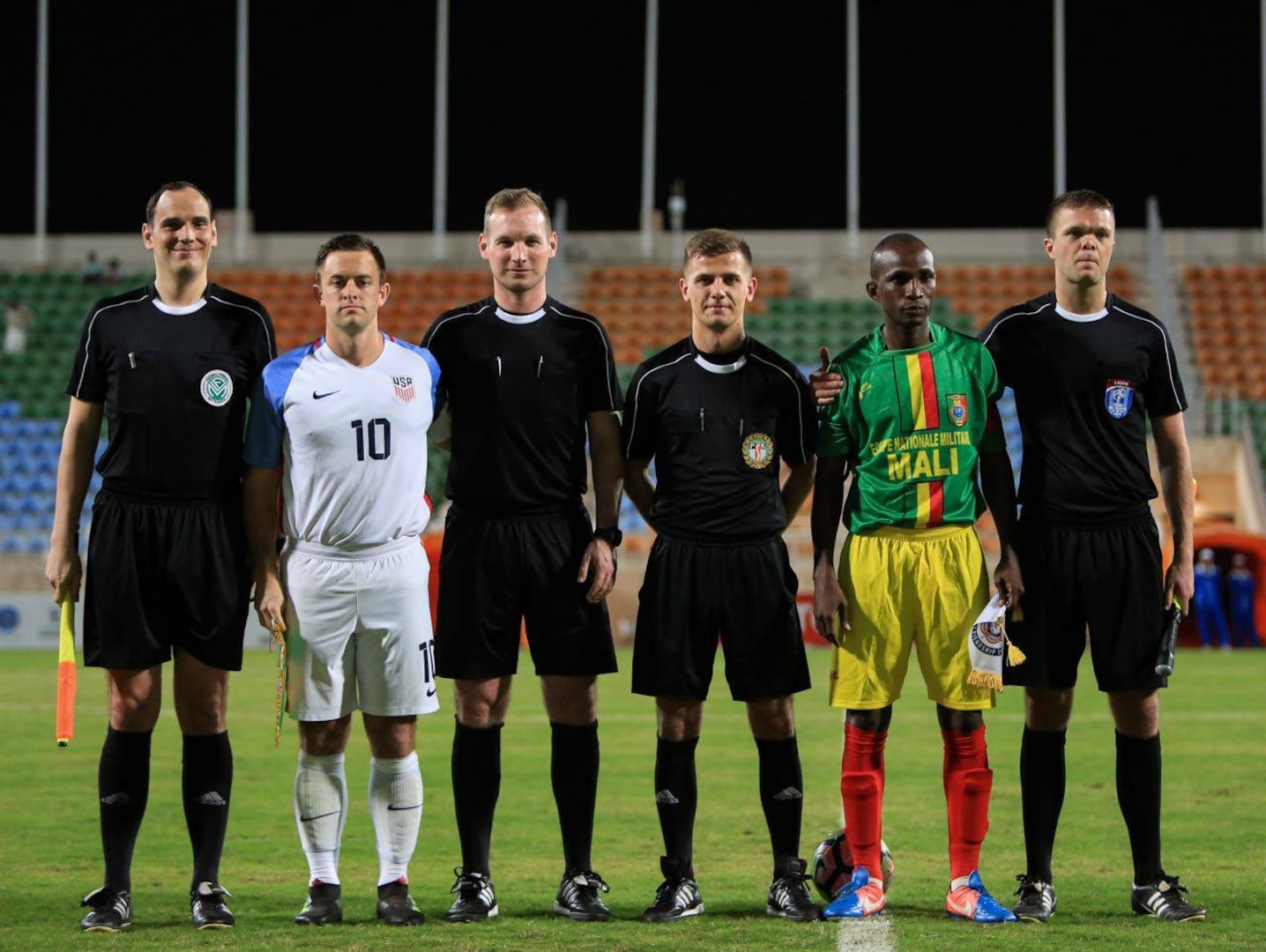 USA vs Mali at the 2017 CISM World Football Cup in Muscat, Oman 13-29 January. 