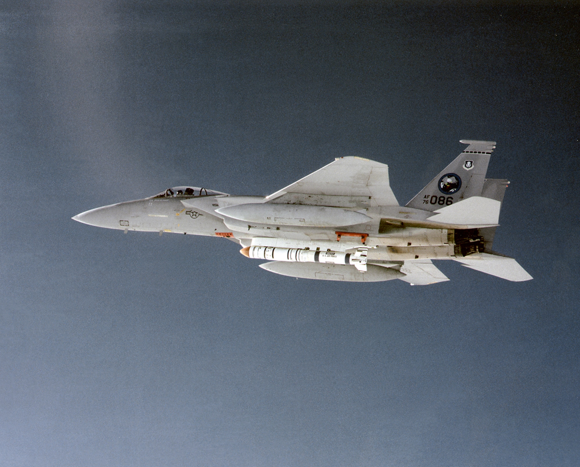 (Undated Edwards History Office file photo of F-15 with ASAT)
