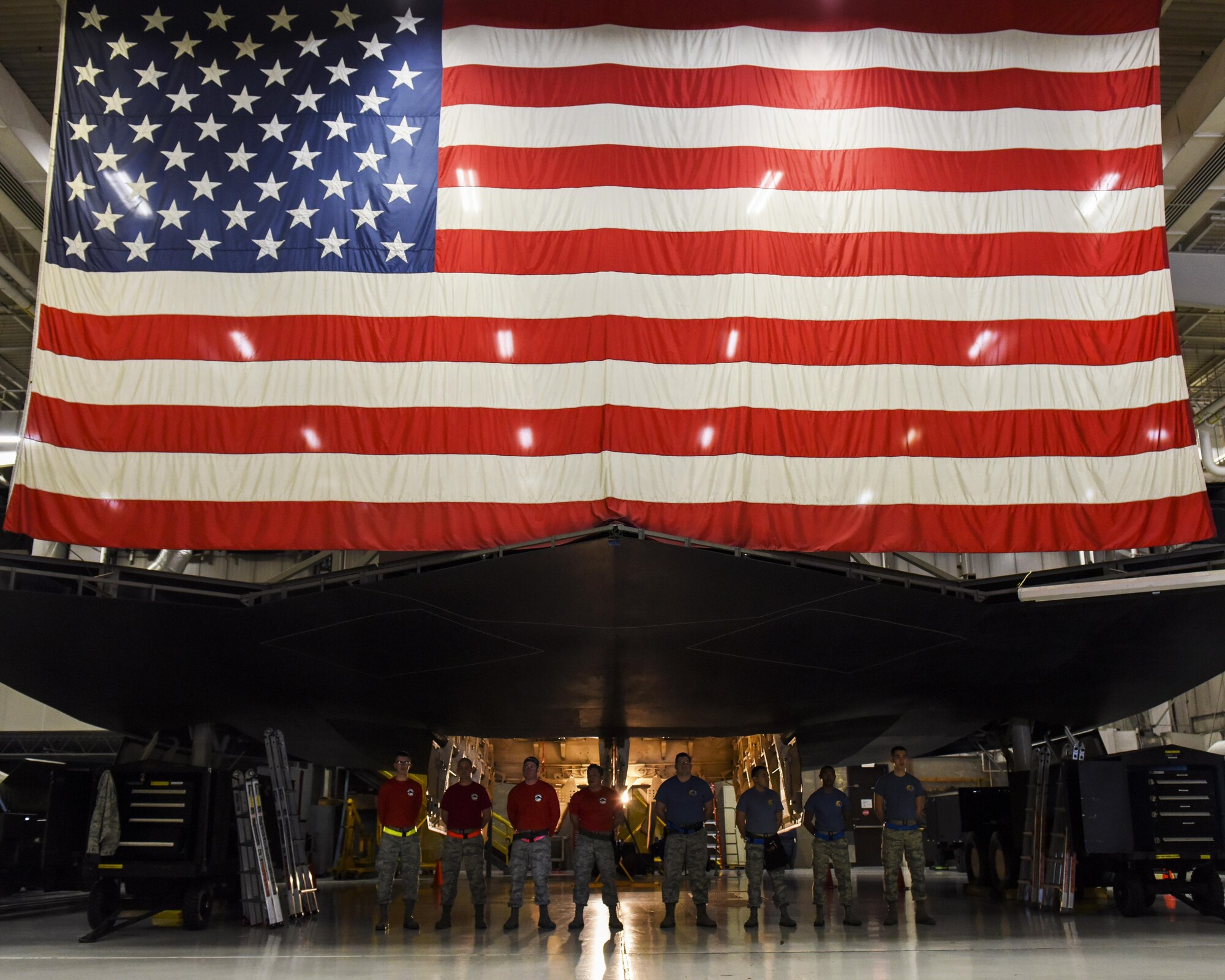 Members from the 509th Aircraft Maintenance Squadron (AMXS) and 131st AMXS prepare to compete in the fourth quarter load competition at Whiteman Air Force Base, Mo., Jan. 6, 2017. The Load Crew of the Quarter was established to foster competition and esprit de corps throughout the weapons community.