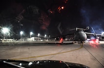 U.S Air Force Reserve Airmen assigned to the 452nd Aircraft Maintenance Squadron and 446th Maintenance Squadron spray propylene glycol onto a C-5 Galaxy aircraft at Ramstein Air Base, Germany, Jan. 19, 2017. The purpose of the spray was to deice the aircraft before it took off by absorbing water. Airmen from multiple Reserve aircraft maintenance squadrons are on a temporary duty assignment at Ramstein to train with the 721st AMXS. (U.S. Air Force photo by Senior Airman Tryphena Mayhugh)