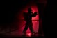 A firefighter enters a prop aircraft during nighttime, live-fire training Jan. 10, 2017, at Moody Air Force Base, Ga. After extinguishing external fires, firefighters entered the prop aircraft to continue combating the flames. (U.S. Air Force photo/Airman 1st Class Daniel Snider)