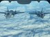 Two Marine Fighter Attack Squadron 121 F-35Bs Lightning IIs en route to Iwakuni, Japan, fly in formation after receiving fuel from a KC-10 Extender from Travis Air Force Base, Calif., Jan. 18, 2017. Air Mobility Command aerial refueling aircraft enable worldwide missions through force extension, making combat operations and partner nation support possible. (Courtesy photo)