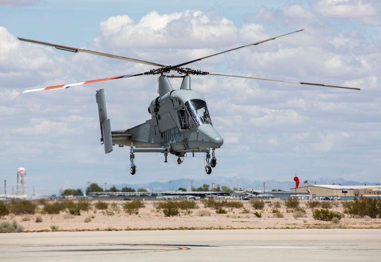 The Marine Corps’ first two Kaman K-MAX Helicopters arrived at Marine Corps Air Station Yuma, Ariz., Saturday, May 7, 2016. The K-MAX will be added to MCAS Yuma's already vast collection of military air assets, and will utilize the station’s ranges to strengthen training, testing and operations across the Marine Corps.