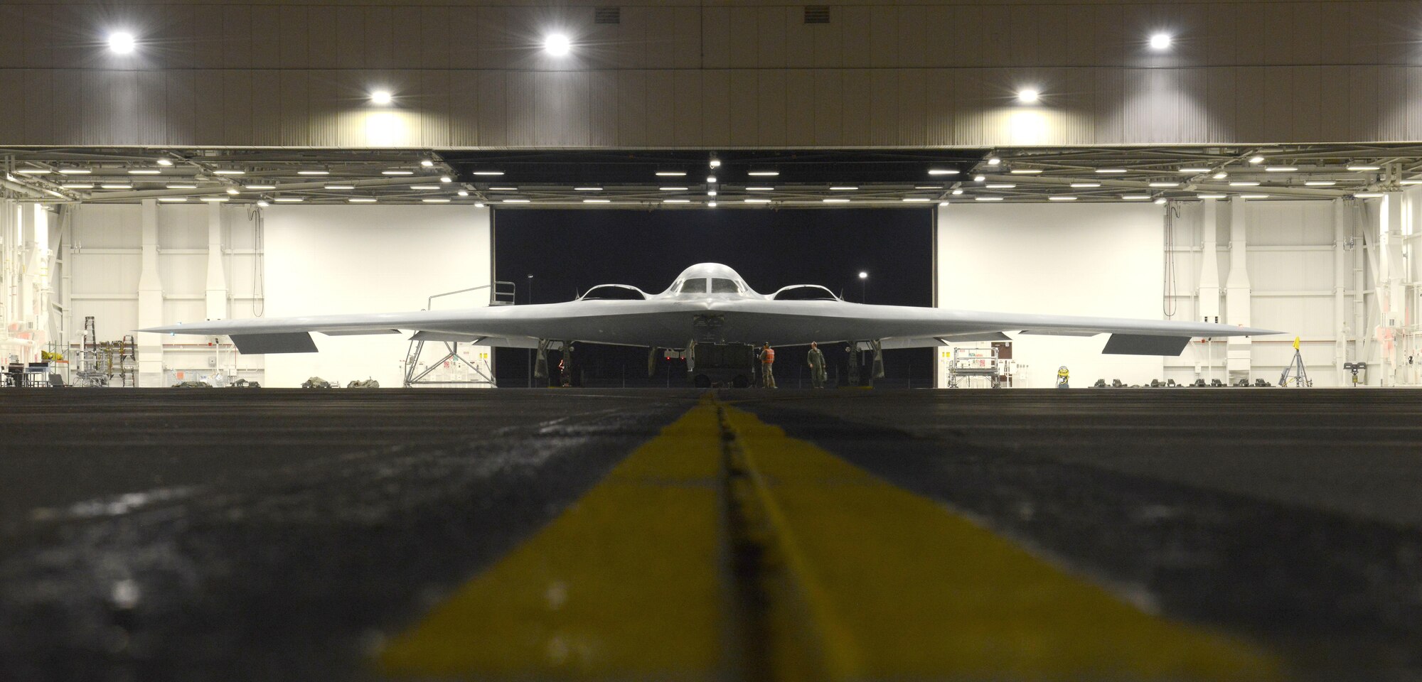 B-2 spirit stealth bombers from the 509th Bomb Wing at Whiteman Air Force Base, Missouri prepares for operations, in conjunction with the Libyan Government of National Accord, the U.S. military conducted precision airstrikes Jan. 18, 2017 destroying two Daesh camps 45 kilometers southwest of Sirte. (U.S. Air Force photo by Senior Airman Joel Pfiester)