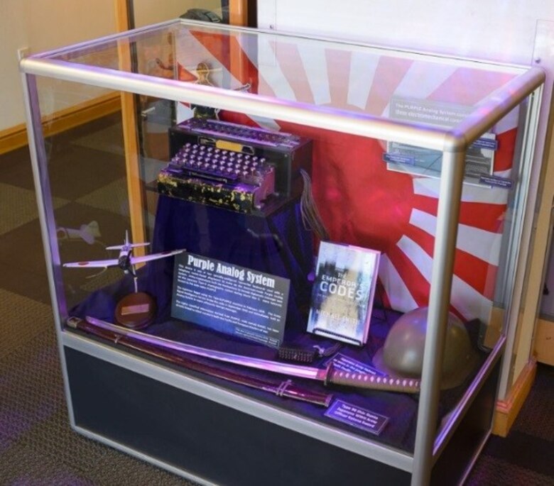 The newest addition to the collections at the Dr. Dennis F. Casey Heritage Center inside 25th Air Force Headquarters is a World War II Purple Analog which was unveiled on Dec. 21.  