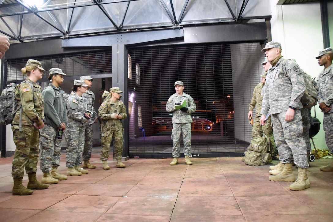 National Guardsmen receive an early morning briefing before supporting  the 58th presidential inauguration in Washington, D.C., Jan. 20, 2017. The soldiers are assigned to the South Carolina National Guard. Army National Guard photo by Capt. Jessica Donnelly