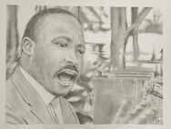 Col. Jonathan Wright, 502nd Installation Support Group commander, recreated an image of Rev. Dr. Martin Luther King Jr. giving his "I had a Dream" speech photographed by the Associated Press Aug. 28, 1963 during the March on Washington. 