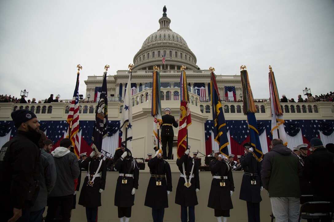 On Jan. 20, 2017, "The President's Own" U.S. Marine Band performed for the 58th Inauguration of Donald Trump at the U.S. Capitol in Washington, D.C. (U.S. Marine Corps photo by Gunnery Sgt. Brian Rust/released)