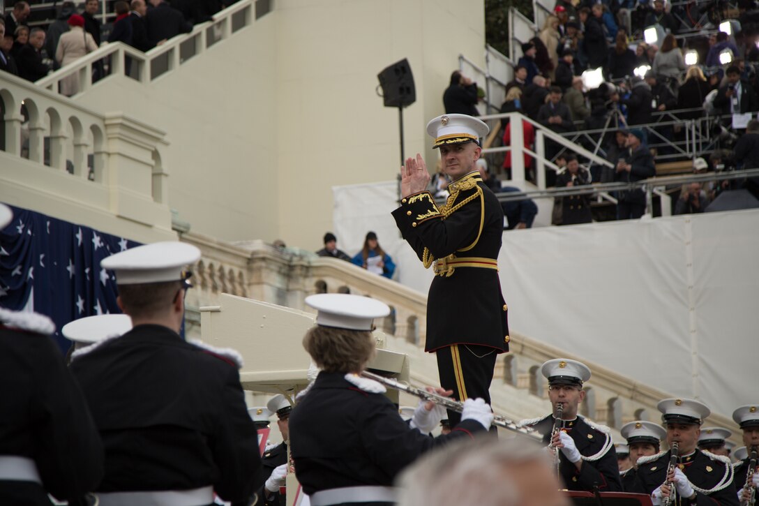 On Jan. 20, 2017, "The President's Own" U.S. Marine Band performed for the 58th Inauguration of Donald Trump at the U.S. Capitol in Washington, D.C. (U.S. Marine Corps photo by Gunnery Sgt. Brian Rust/released)