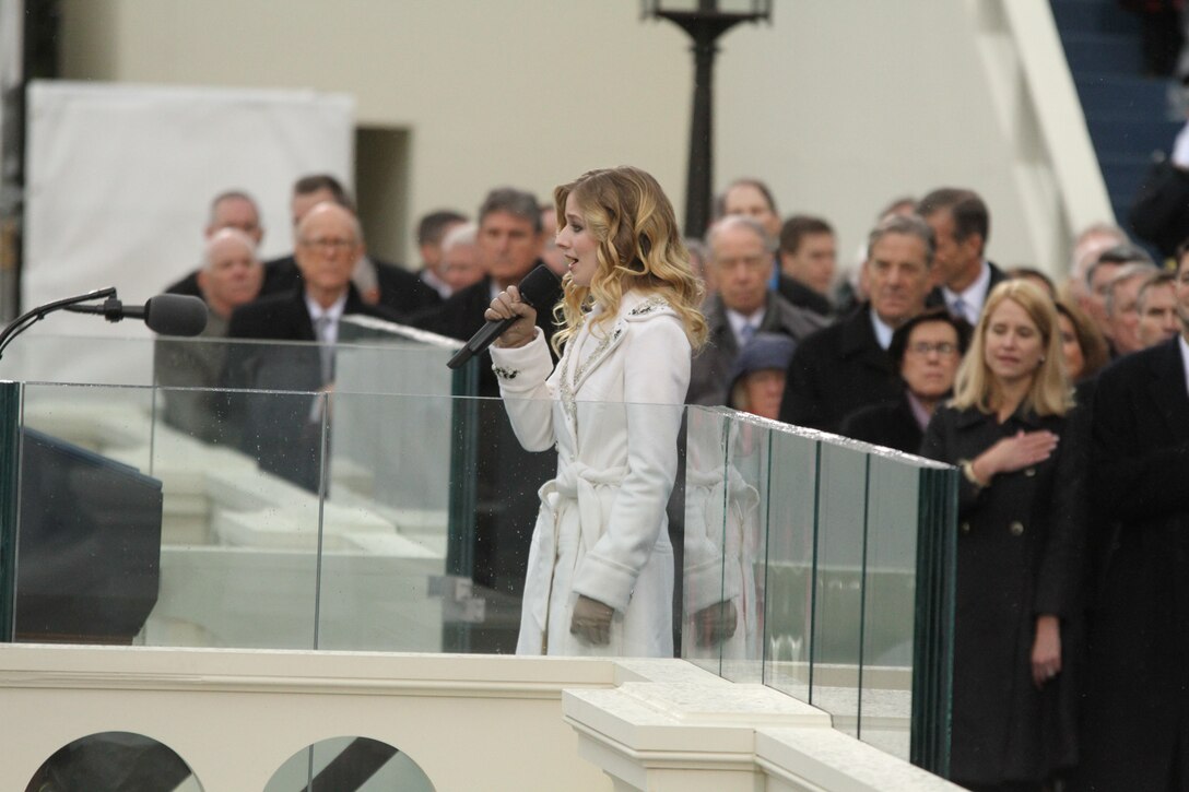On Jan. 20, 2017, "The President's Own" U.S. Marine Band performed for the 58th Inauguration of Donald Trump at the U.S. Capitol in Washington, D.C. (U.S. Marine Corps photo by Master Sgt. Amanda Simmons/released)