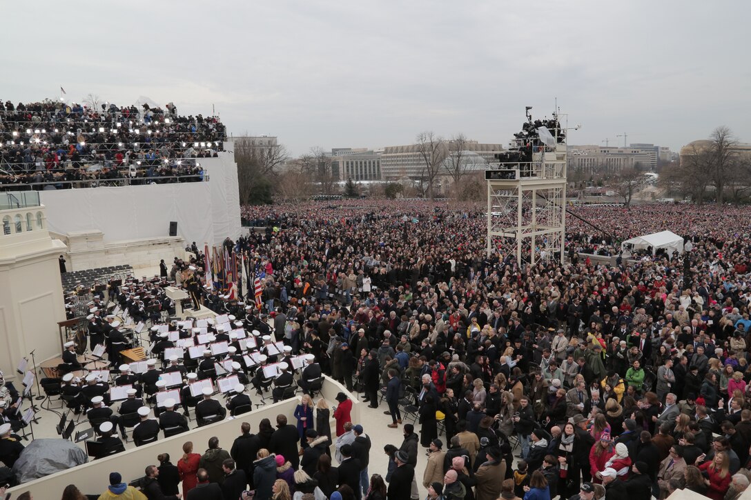 On Jan. 20, 2017, "The President's Own" U.S. Marine Band performed for the 58th Inauguration of Donald Trump at the U.S. Capitol in Washington, D.C. (U.S. Marine Corps photo by Gunnery Sgt. Rachel Ghadiali/released)