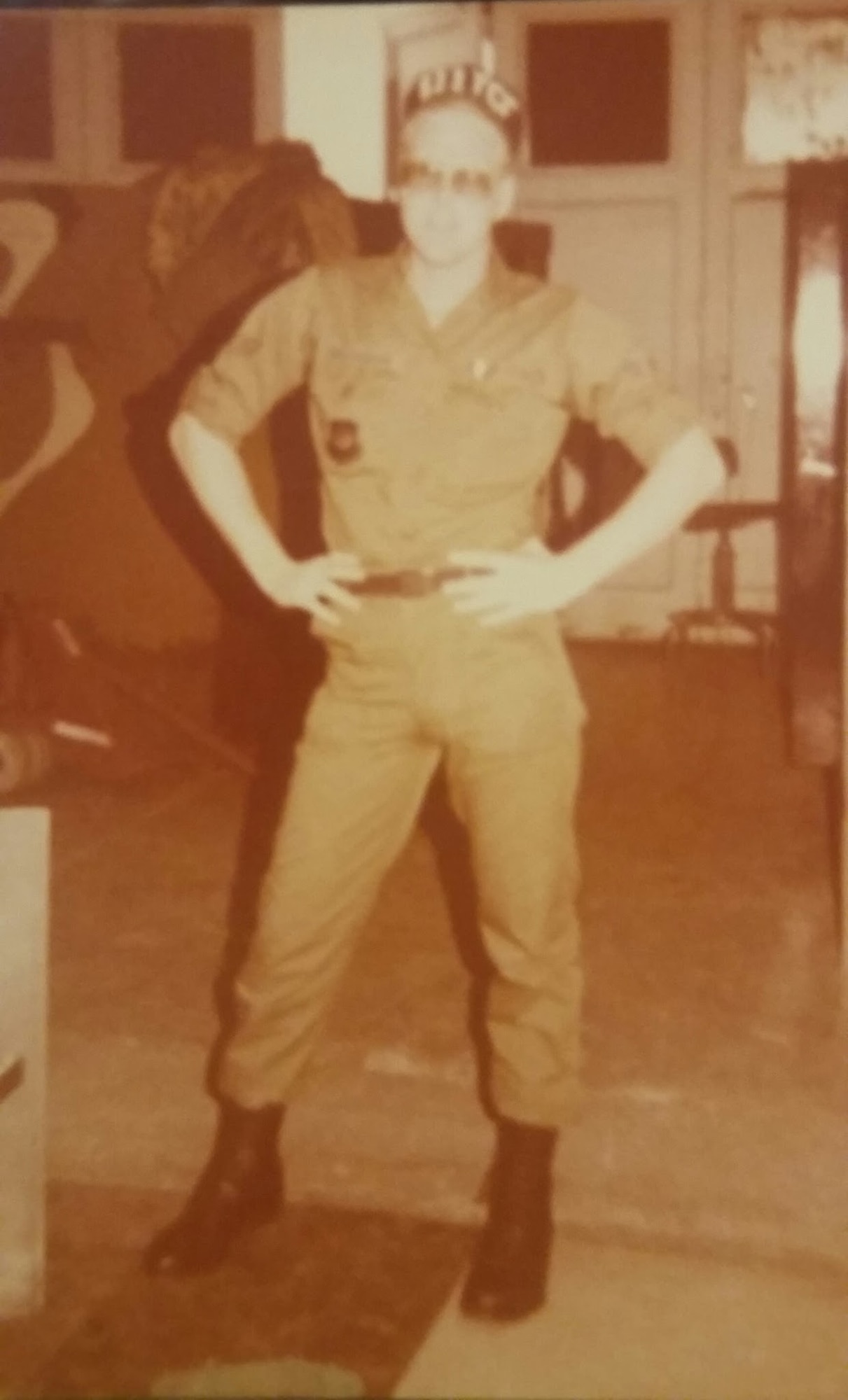 Then-Senior Airman James Dullaghan, 621st Tactical Control Flight wideband equipment specialist, at Alzey Air Station, West Germany, September 1980. Dullaghan first enlisted in the Air Force in November 1978. He reenlisted after a twenty year break in service in February 2009. (Courtesy Photo)