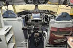 Flight deck of a KC-135R Stratotanker after completing the Block 45 avionics upgrade Nov. 15, 2016, Tinker Air Force Base, Oklahoma. Block 45 completely remodels the inside of the flight deck with new liquid crystal displays, radio altimeter, auto-pilot, digital flight director and other computer module updates. (U.S. Air Force photo/Greg L. Davis)