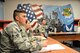 Senior Airman Robert Shifflett, with the 72nd Operations Support Squadron, left; Senior Airman Nathan, with the 960th Airborne Air Control Squadron; and Senior Airman Aaron with the 552nd Maintenance Squadron, listen to their Airman Leadership School instructor during a classroom session in the schoolhouse’s newly renovated Bravo Flightroom.  (Air Force photo by Kelly White)