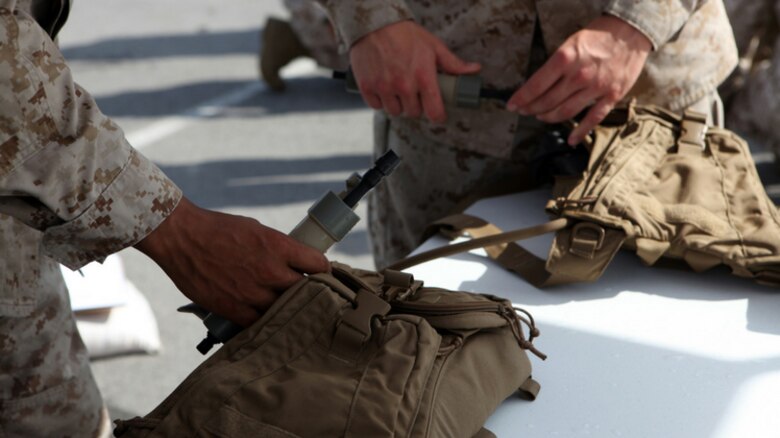 The Individual Water Purification System II is an upgrade to the current IWPS issued to all Marines. The handheld, tube-like water purification system provides individual Marines with the ability to quickly obtain drinkable water on the go without the need of power and assembly. IWPS II will allow Marines to be able to instantly quench their thirst in isolated locations or emergency situations. (U.S. Marine Corps photo by Sgt. Amber Blanchard)