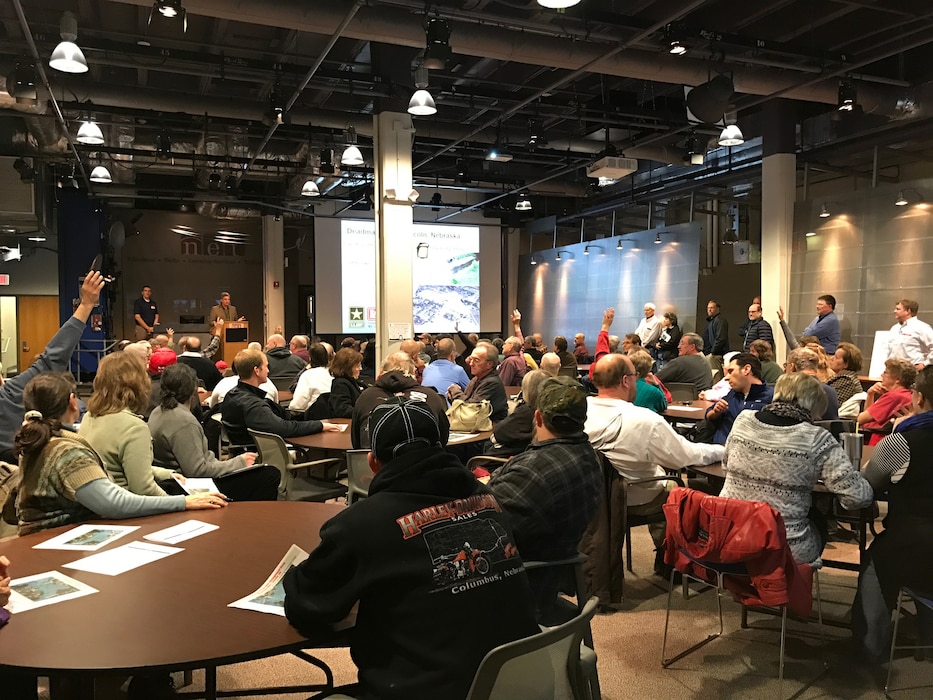 An open house was held on January 17, 2017 to update the public on the Deadmans Run flood risk management study in Lincoln, Nebraska. Over 100 were in attendance.