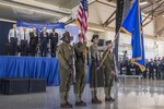 The Heritage Ceremonial Guard posts the Colors during Air Education and Training Command's 75th Anniversary Extravaganza at JBSA-Randolph, Texas Jan. 23, 2017.  The event kicked off the celebration of AETC's history of transforming civilians into Airmen and their continued development to the future success of the Air Force.