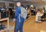 An armed intruder, played by William Torres, a training instructor with the 502nd Security Forces Squadron, gets inside an unlocked laboratory in Smith Hall on the Medical Education and Training Campus, or METC, at Joint Base San Antonio-Fort Sam Houston Jan. 18.  METC worked with Torres and his security response team from the 502nd Air Base Wing to conduct an active shooter/lockdown drill.