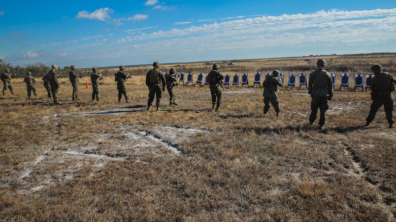 Marines with Task Force Southwest fire AK-47s during foreign weapons familiarization training at Marine Corps Base Camp Lejeune, North Carolina, Jan. 17, 2016. Marines with the unit are preparing for an upcoming deployment to Helmand Province, Afghanistan, where they will train, advise and assist the Afghan National Army 215th Corps and 505th Zone National Police to continue building well-equipped defense and security forces. 