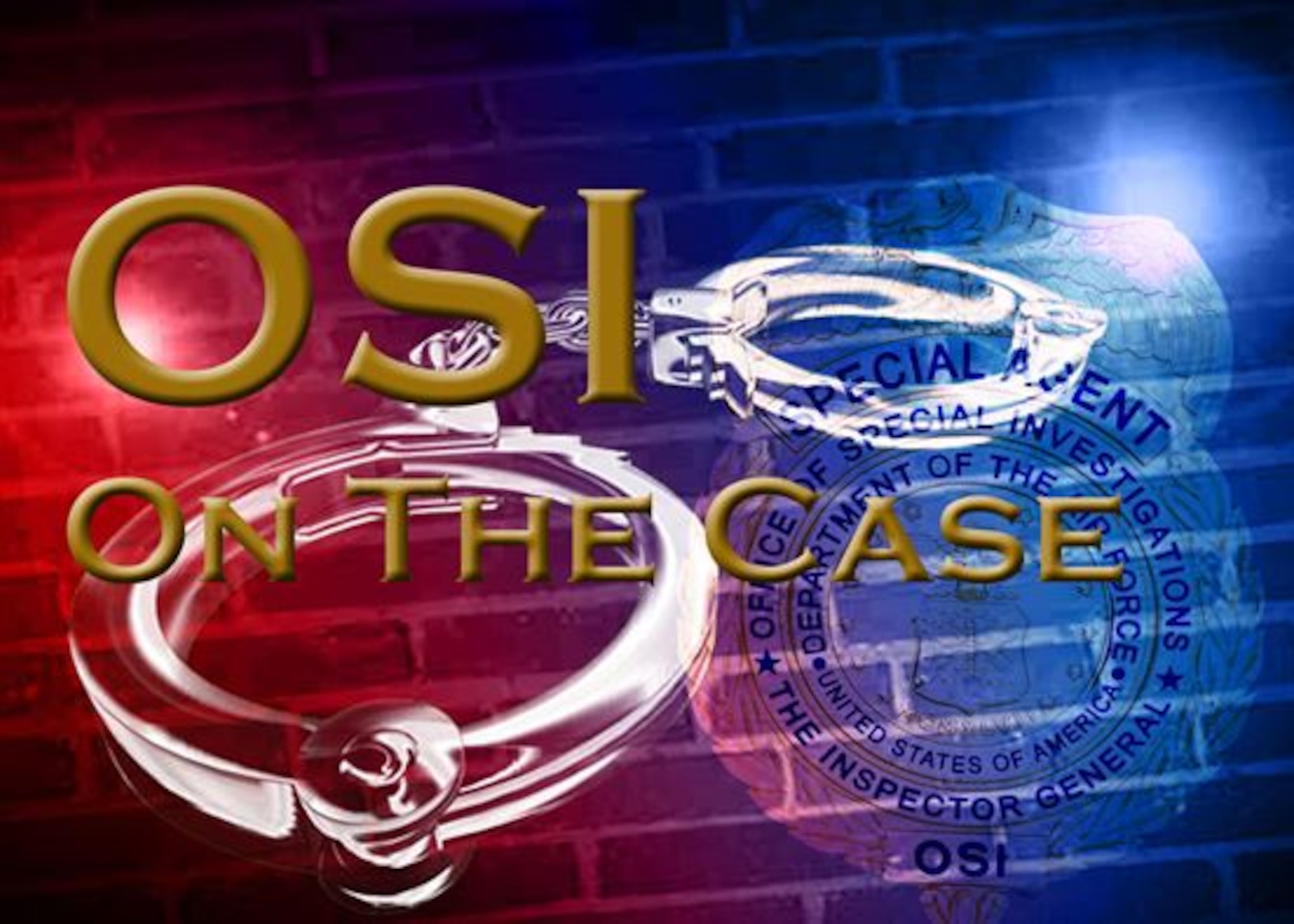 This is the second in the series, "OSI: On The Case," highlighting the multi-faceted work of Special Agents as they pursue the command's mission: Defend the Nation, Serve Justice, Protect the Integrity of the Air Force and Find the Truth. (U.S. Air Force graphic/Albert Tubbs)