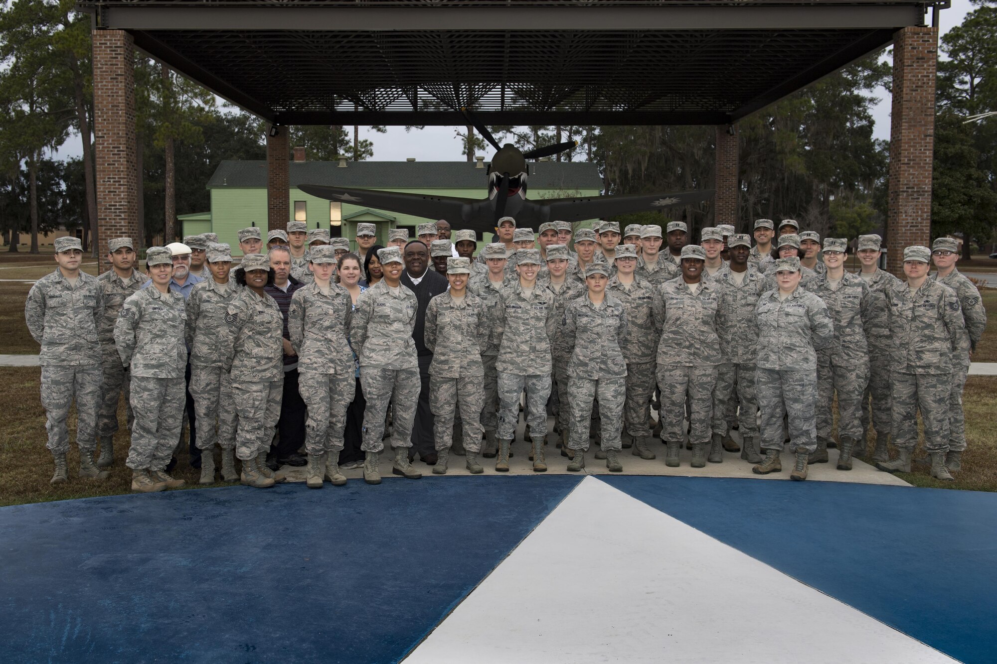 Members of the Biomedical Science Corps pose for a photo, Dec. 7, 2016, at Moody Air Force Base, Ga. The BSC is a collection of 2,400 officers in 15 different medical specializations, supported by 5,800 enlisted members that provide specific types of care to Airmen and their families. This is the BSC’s 52nd year as a recognized corps in the Air Force after a special order was signed Jan. 28, 1965. (U.S. Air Force photo by Airman 1st Class Daniel Snider)