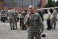 U.S. Air Force Col. Todd Andre, 1st Maintenance Group commander, speaks to the crowd after the 1st Maintenance Squadron Weapons Load Crew of the Year competition at Joint Base Langley-Eustis, Va., Jan. 13, 2017. Maintainers assigned to the 1st Maintenance Group are responsible for world-wide rapid deployment and the employment of combat-ready F-22 Raptors. (U.S. Air Force photo by Airman 1st Class Tristan Biese)