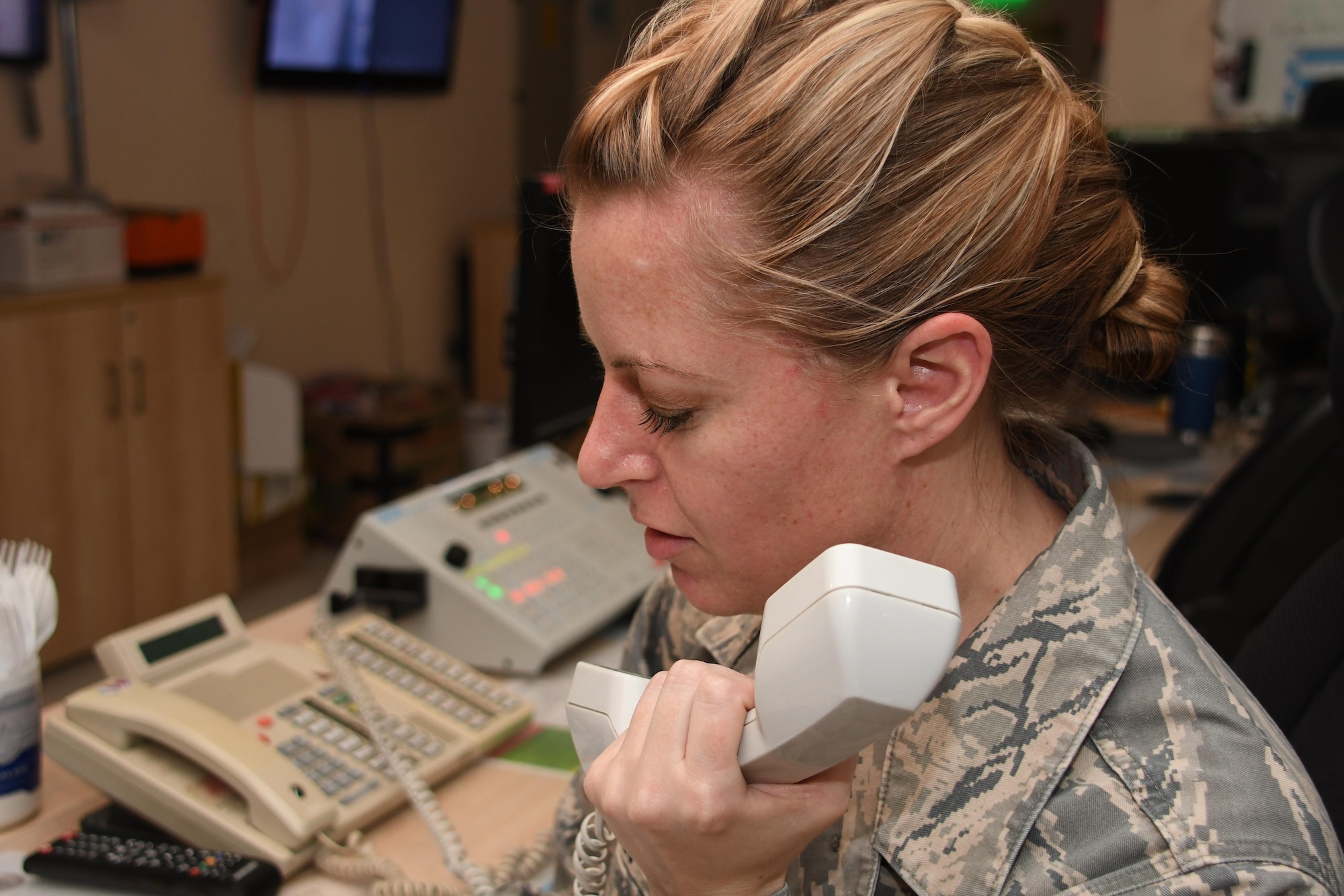This week's Rock Solid Warrior is Tech. Sgt. Desiree Sehr, a 386th Expeditionary Maintenance Squadron maintenance operations controller, deployed from the 120th Airlift Wing of the Montana Air National Guard. (U.S. Air Force graphic/Senior Airman Andrew Park)