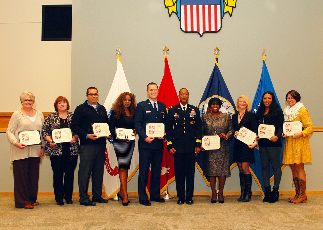 Volunteers for DLA Troop Support’s Combined Federal Campaign efforts were among the employees recognized during a quarterly awards ceremony Jan. 19.