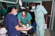 Vermont Air National Guard flight surgeon Maj. Thomas Sterling administers a local anesthetic as U.S. Army Reserve Master Sgt. Jacqueline Fortin, a dental specialist from the 332nd Medical Brigade in Nashville, Tenn., and Senegalese dental specialist Mamadoi Ndiaye observe prior to conducing a tooth extraction during Medical Readiness Training Exercise 17-1 at La Sante des Armees Hospital in Dakar, Senegal, Jan. 12, 2017. MEDRETE is a combined effort between the Senegalese government, U.S. Army Africa, the U.S. Army Reserve 332nd Medical Brigade in Nashville, Tenn., and the Vermont Air National Guard. MEDRETE 17-1 is the first in a series of medical readiness training exercises that U.S. Army Africa is scheduled to facilitate within various countries in Africa, and serves as an opportunity for the partnered militaries to hone and strengthen their general surgery and trauma skills while reinforcing the partnership between the countries. The mutually beneficial exercise brings together Senegalese military and U.S. Army medical professionals to foster cooperation while conducting medical specific tasks. 