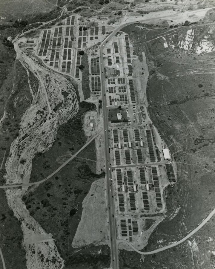 This is an aerial view of the Refugee Camp in areas 4, 5, and 6 aboard Camp Pendleton, California (5 May 1975)