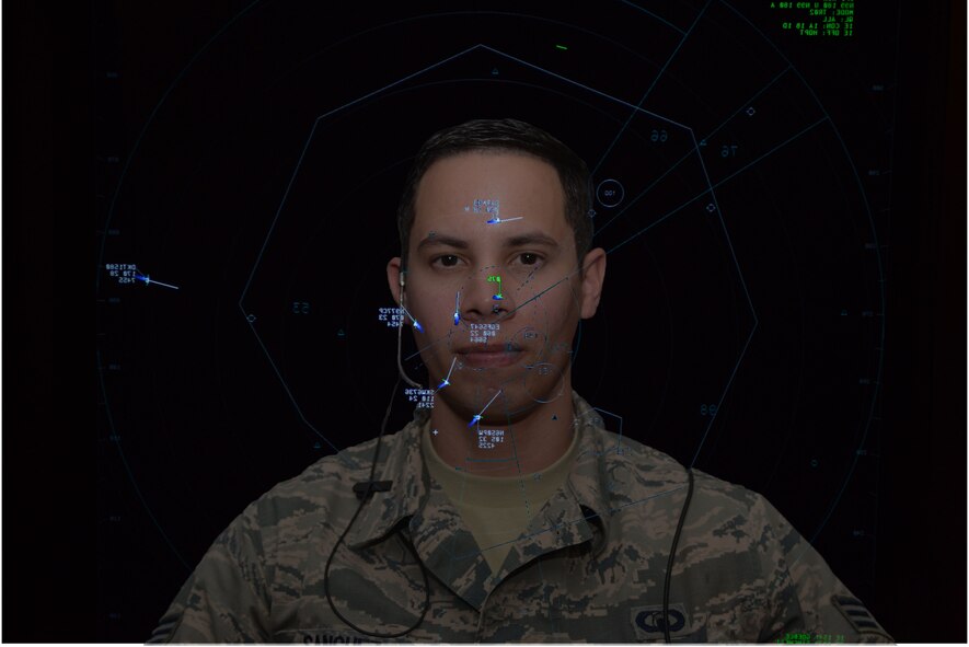 Senior Airman Jonell Sanchez, an air traffic controller assigned to the 28th Operations Support Squadron, transfers beacon codes during a training simulation at Ellsworth Air Force Base, S.D., Jan. 25, 2017. Air traffic controllers maintain a safe environment for pilots by providing safety alerts and managing the flow of aircraft in and out of airspace. (U.S. Air Force photo illustration by Airman 1st Class Donald C. Knechtel)