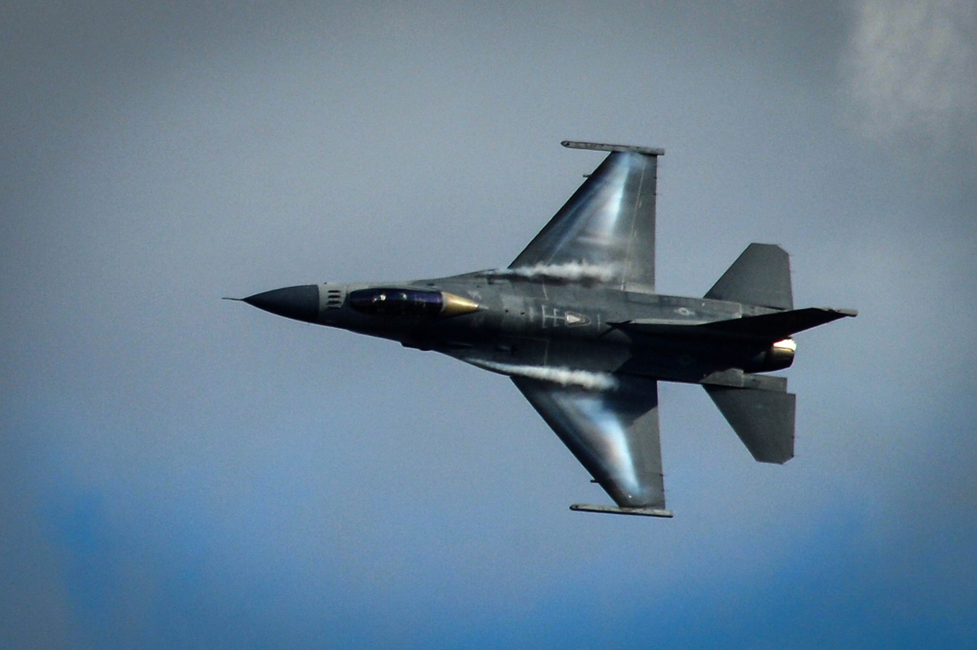 The Air Combat Command’s F-16 Viper Demonstration Team pilot participates in the third level of certification by Maj. Gen. Scott J. Zobrist, 9th Air Force commander. The process involves four levels of certification (group commander, wing commander, numbered air force and ACC commander) and showcases the upcoming year’s demonstration, as well as certifies the new demo team pilot on the maneuvers. The team exhibits the F-16CM Fighting Falcon’s qualities as a multi-role fighter aircraft that is highly maneuverable and provides air-to-air combat and air-to-surface attack capabilities to the U.S. and Allied nations. The F-16 also conducts a variety of missions including suppression of enemy air defense, offensive and defense counter air and close air support. (U.S. Air Force photo by Senior Airman Michael Cossaboom)