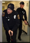 Defense Logistics Agency Installation Support at Richmond police officers participate in an active shooter exercise Jan. 19, 2017 on Defense Supply Center Richmond, Virginia.