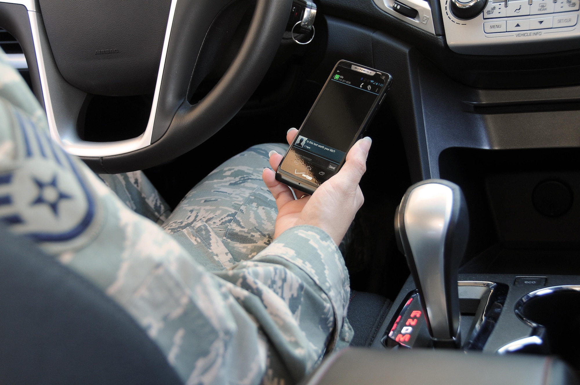 In 2013, police departments and insurance companies throughout the United States said the top cause of automobile accidents is distracted driving. While distracted driving laws vary from state to state, using personal electronic devices on any military installation is strictly forbidden by most members of the military. The facts about distracted driving have also proven that driving while distracted is never a good idea. (Illustrative Photo).(U. S. Air National Guard Photo By: MSgt Vincent De Groot)