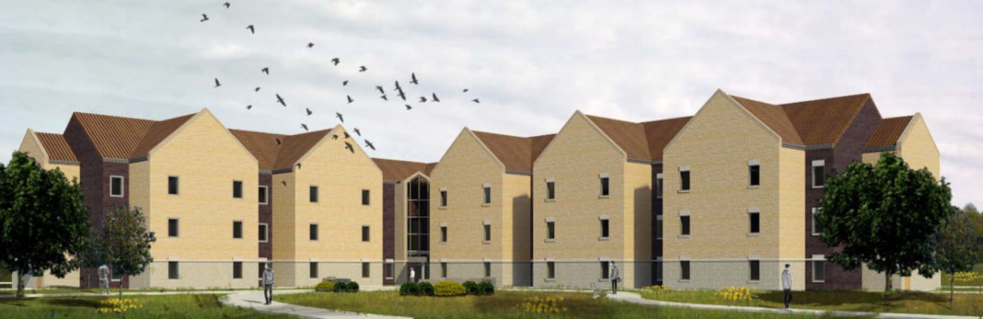 The U.S. Army Corps of Engineers awarded an $18.8 million contract January 17 to build a brand-new, 120 person dormitory on base. The new LEED Silver dorm will include a full brick exterior from the ground to the roof, which reduces maintenance and has a longer life span than hardboard siding. (Courtesy graphic)