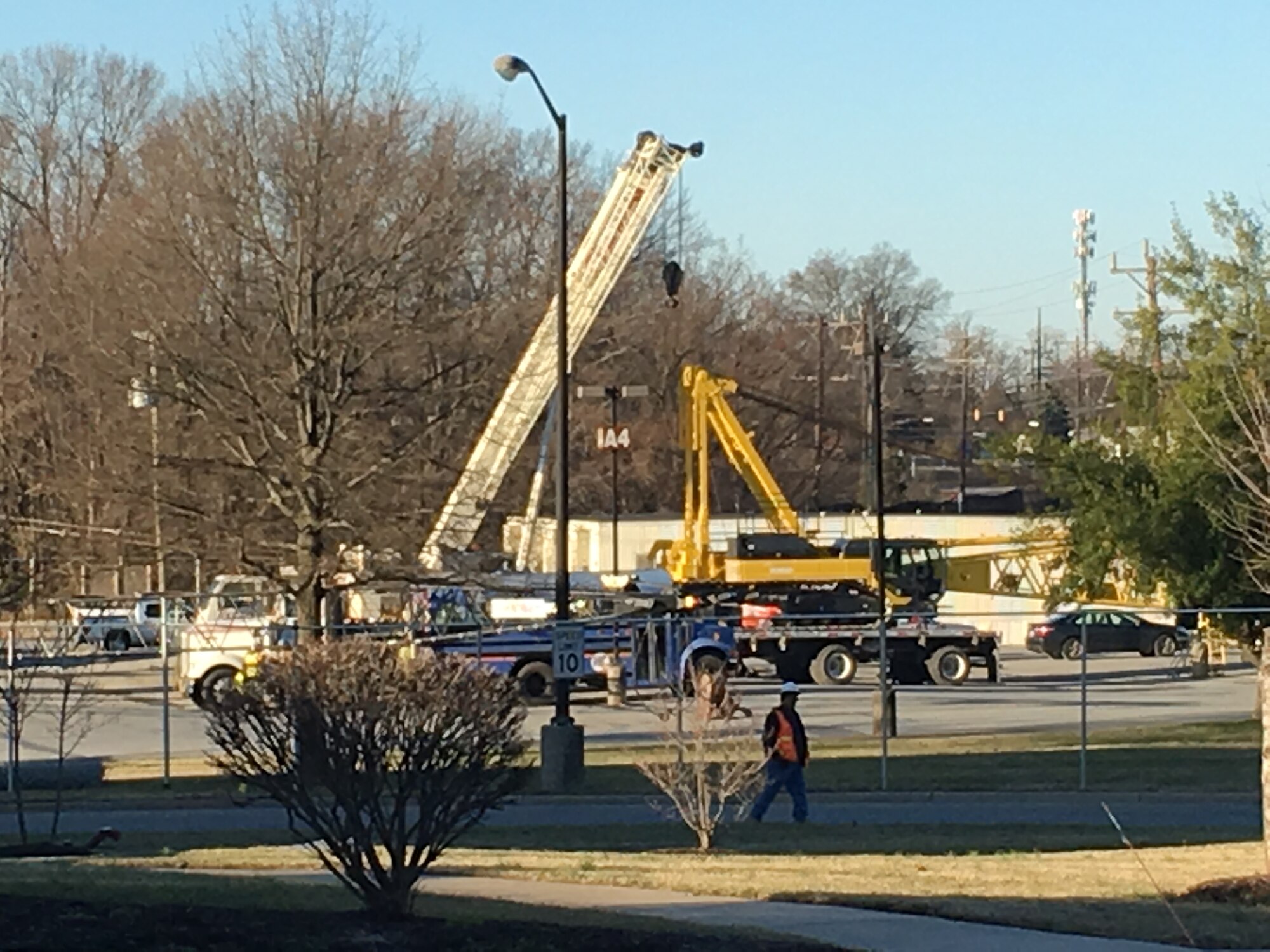 Phase II of the MILCON Construction Project includes construction of a new Dental Clinic, which began on Feb. 1, 2017. The project will relocate the Dental Clinic to the old employee parking lot of building 1050. (photo by Melanie Moore, 79 MDW Public Affairs)