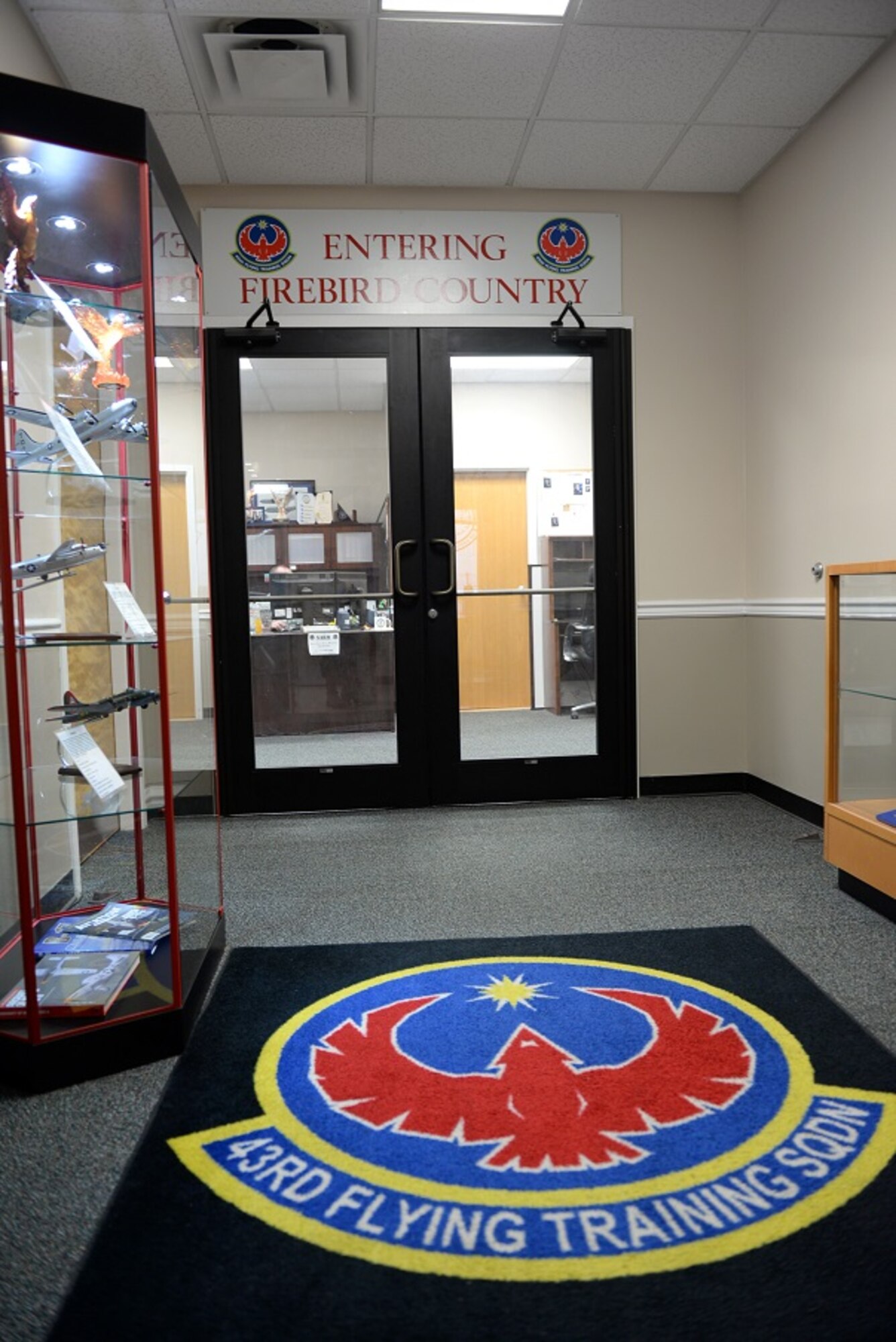 The 14th Operations Group building houses the command section of the 43rd Flying Training Squadron on Columbus Air Force Base, Mississippi. The Firebirds have much history both before and during World War II. (U.S. Air Force photo by Senior Airman John Day)