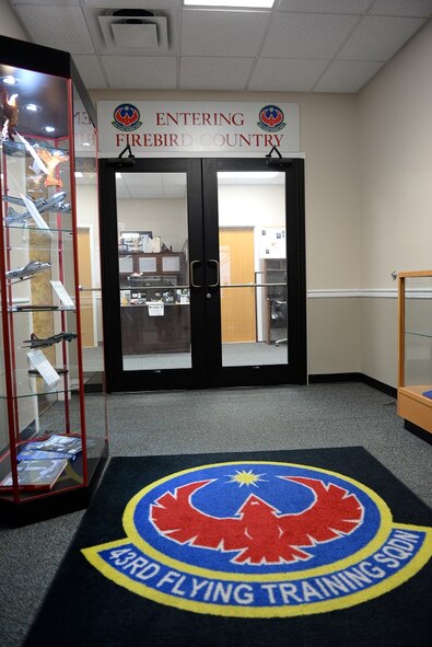 The 14th Operations Group building houses the command section of the 43rd Flying Training Squadron on Columbus Air Force Base, Mississippi. The Firebirds have much history both before and during World War II. (U.S. Air Force photo by Senior Airman John Day)