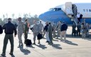 Air Education and Training Command Inspector General members for the Unit Effectiveness Inspection arrive Jan. 23, 2017, at Columbus Air Force Base, Mississippi. During their visit they assessed the four Major Graded Areas of how the 14th Flying Training Wing executes the mission, manages resources, improves the unit, and leads people. (U.S. Air Force photo by Senior Airman John Day)