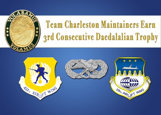 C-17 Globemaster III maintainers of the 437th and 315th Maintenance Groups at Joint Base Charleston have once again demonstrated that they are the cream of the crop after earning the 2016 Clements McMullen Daedalian Trophy for the third year in a row. (U.S. Air Force Graphic by Michael Dukes)