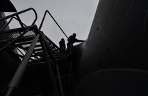 Staff Sgt. Keith Varden, 721st Aircraft Maintenance Squadron C-17 Globemaster III crew chief, places a panel onto a C-17 at Ramstein Air Base, Germany, Jan. 24, 2017. The 721st AMXS inspects, repairs, and services all C-17 and C-5 Galaxy aircraft that come through Ramstein. The 721st AMXS is part of Air Mobility Command’s 521st Air Mobility Operations Wing. (U.S. Air Force photo by Senior Airman Tryphena Mayhugh)