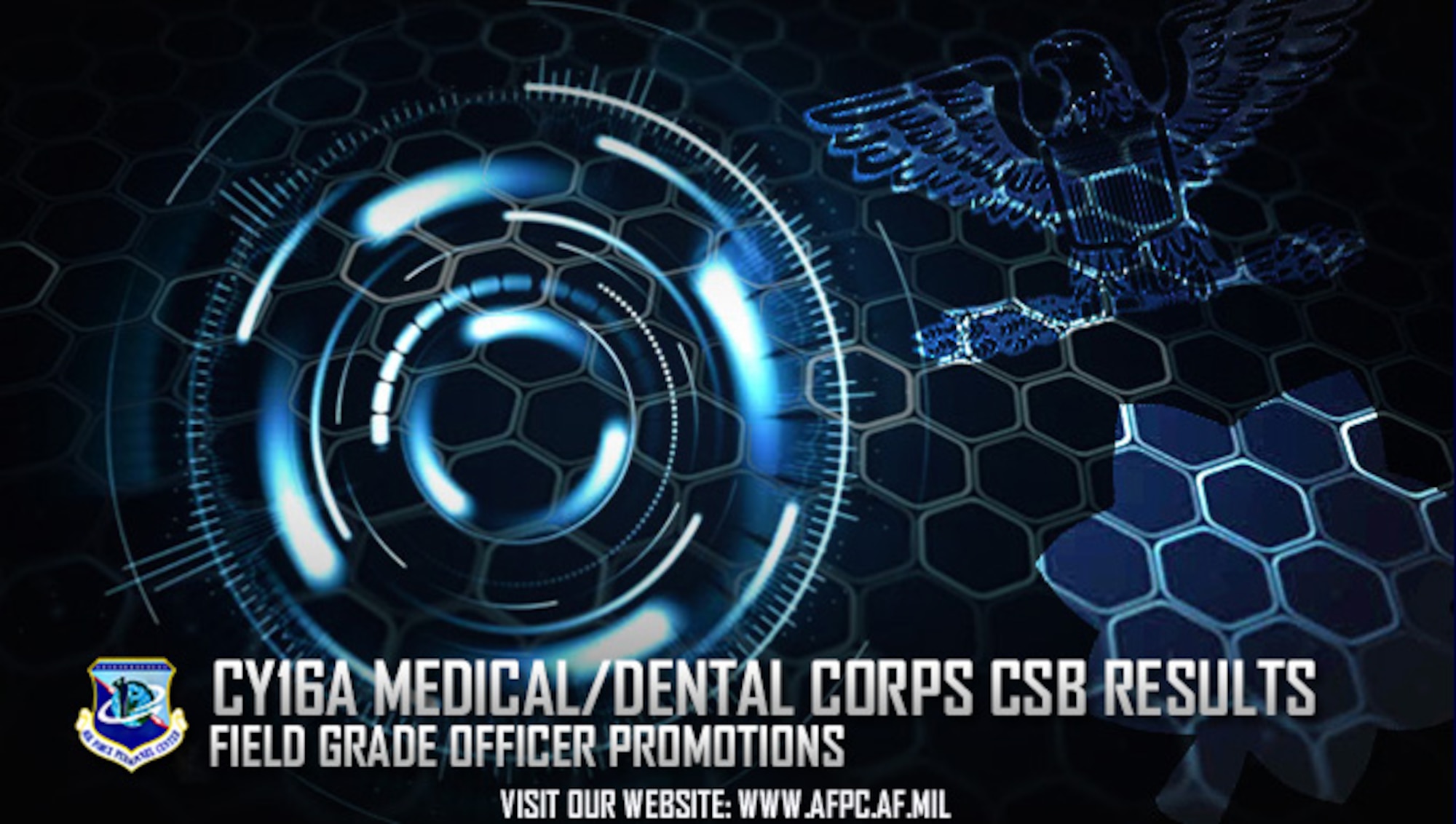 The Air Force has selected 534 officers for promotion as a result of the 2016A Medical and Dental Corps central selection boards for colonel, lieutenant colonel and major. These promotions require Senate confirmation in addition to commander’s recommendation. (U.S. Air Force graphic by Staff Sgt. Alexx Pons)