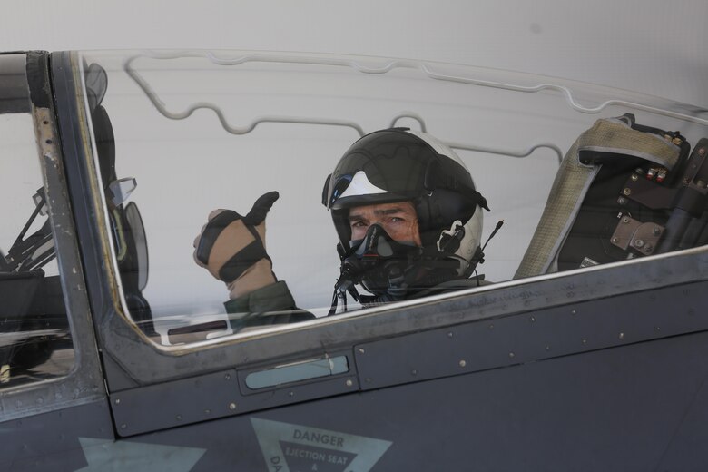 Maj. Gen. John Love gives a thumb’s up prior to takeoff in an AV-8B Harrier assigned to Marine Attack Training Squadron 203, Marine Aircraft Group 14, 2nd Marine Aircraft Wing aboard Marine Corps Air Station Cherry Point, Jan. 27, 2017. Love was given a firsthand look at the capabilities of the aircraft while strengthening the relationship between the ground and air combat elements of the Marine Air Ground Task Force. Love is the commanding general of the 2nd Marine Division. (U.S. Marine Corps photo by Lance Cpl. Cody Lemons/Released)