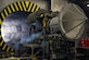 A TF-34 engine gets cleaned prior to an engine run in the newly upgraded “Hush Hush 1,” Jan. 23, 2017, at Moody Air Force Base, Ga. Hush House 1’s construction was completed in four months and received $300,000 worth of upgrades such as two new storage rooms, a camera system, new communication system and a modern electrical system brought to standard building codes. (U.S. Air Force photo by Airman 1st Class Greg Nash)   